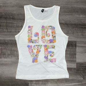 H & M Floral Love Tank Top